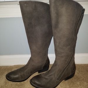 EUC Women's sz 10 Born Tall boots Gray Leather
